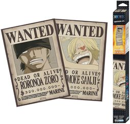 Wanted Zoro und Sanji - Poster 2er Set Chibi Design, One Piece, Poster