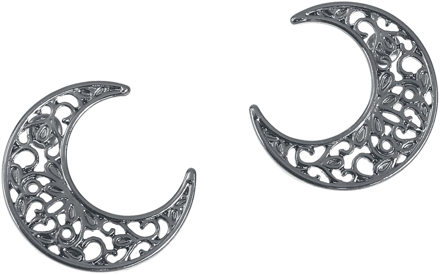 Set de boucles d'oreilles de Black Premium by EMP - Fine Moon - pour Femme - couleur argent