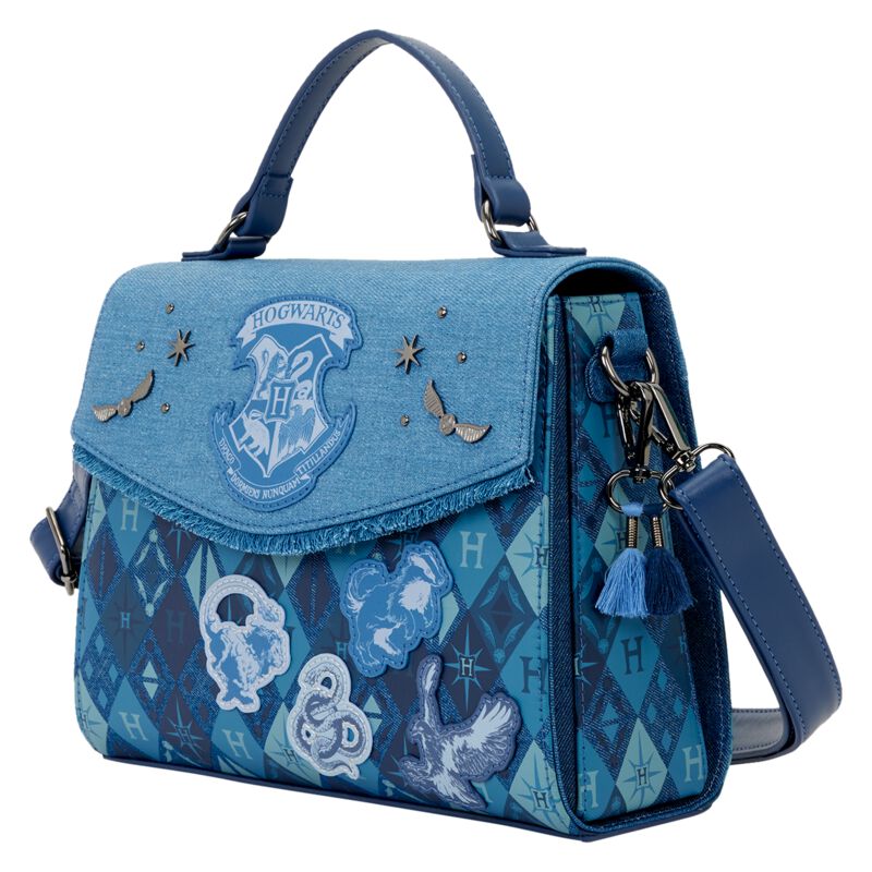 Harry Potter Loungefly - Hogwarts Denim Handtasche Dunkelblau