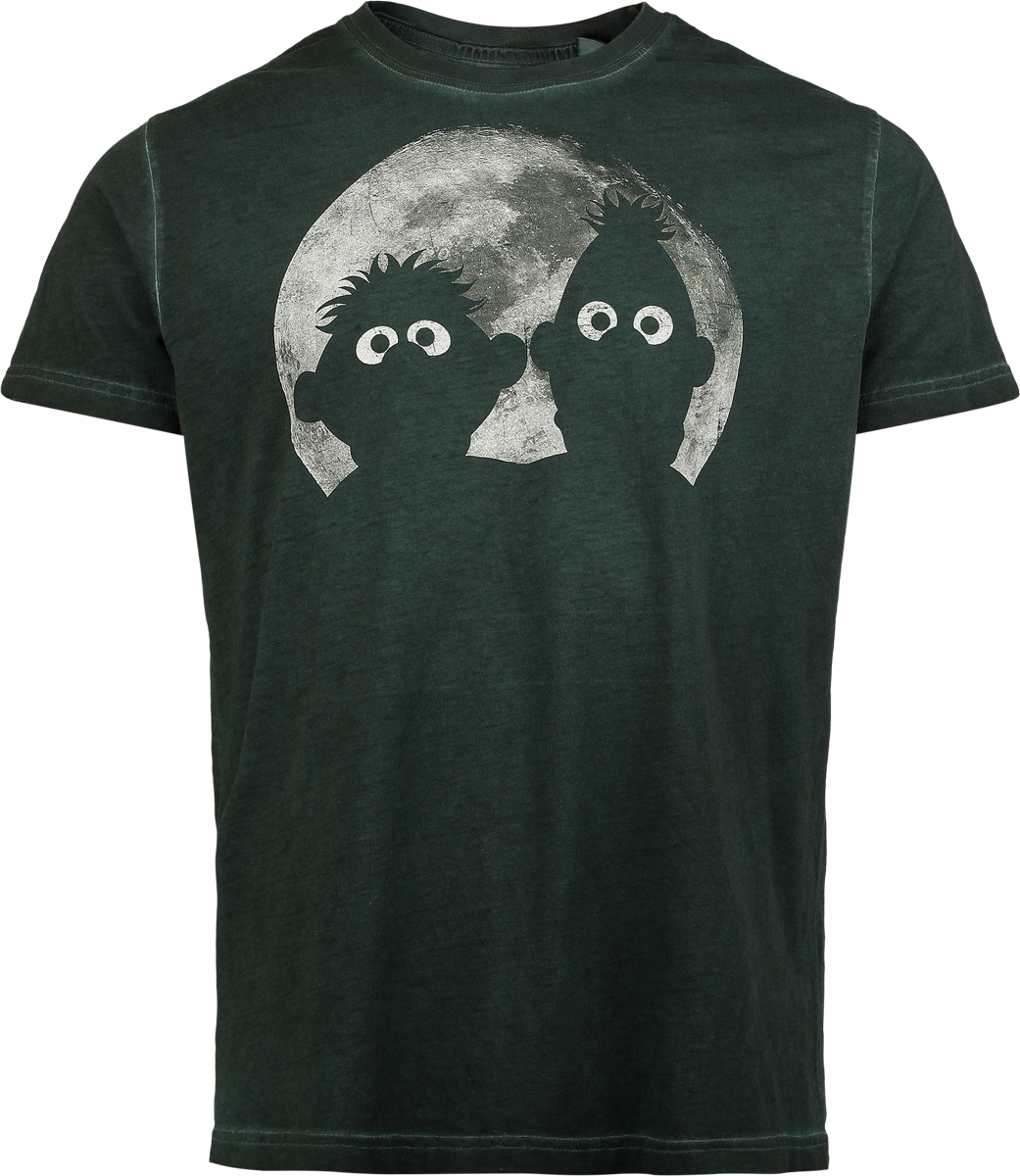 Sesame Street  T-Shirt - Ernie and Bert - Moonlight - for Men - green