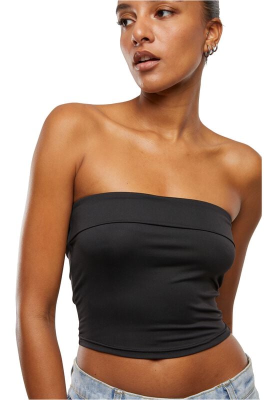 Urban Classics  Top - Ladies' Bandeau CropTop - for Women - black