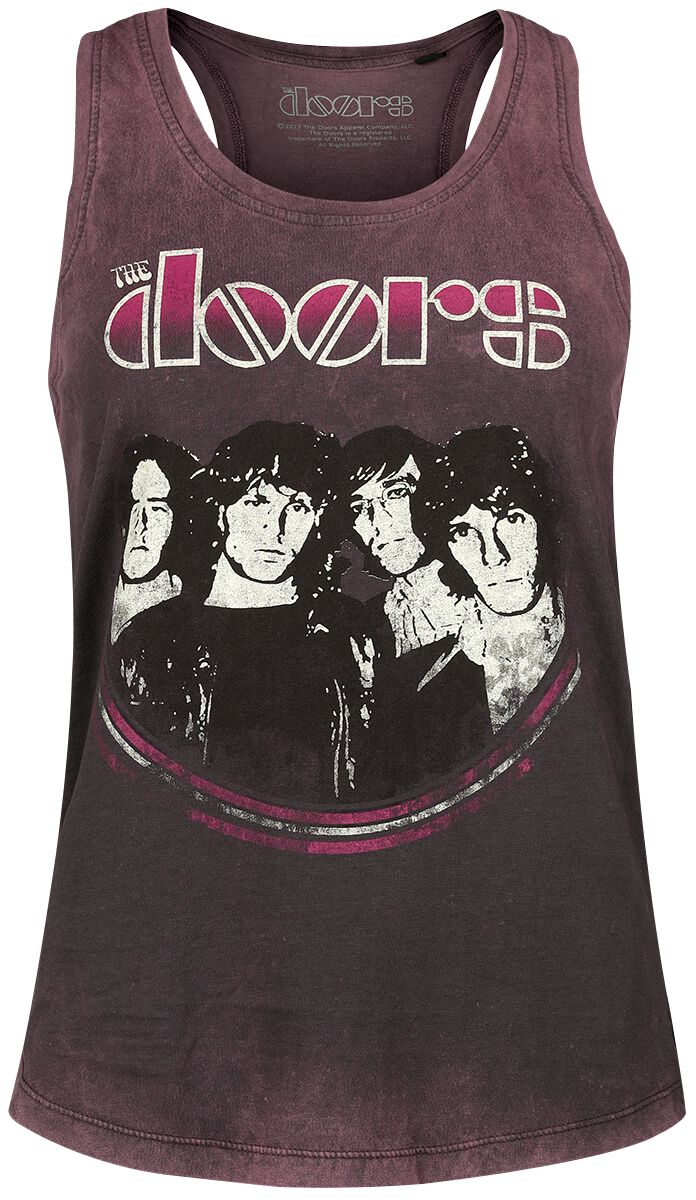 The Doors Tank-Top - Jim Performing - M - für Damen - Größe M - rot  - Lizenziertes Merchandise!