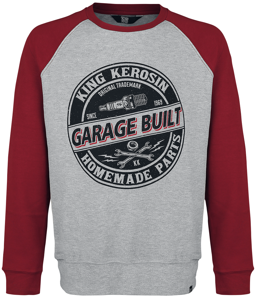 King Kerosin - Garage Built - Sweatshirt - grey-red image