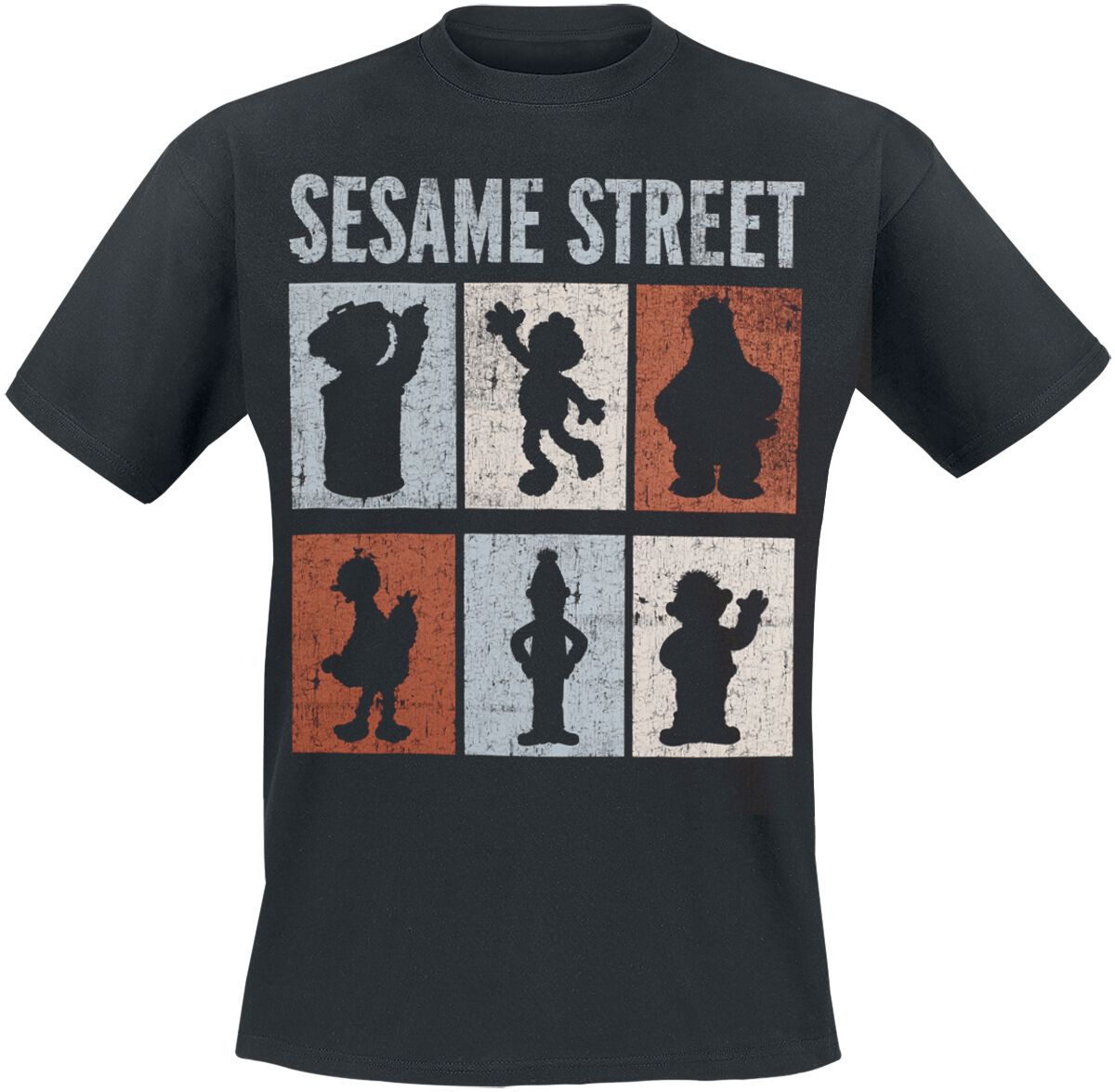 Sesamstraße T-Shirt - Sesamstraße - Street Characters - M bis 3XL - für Männer - Größe XL - schwarz  - Lizenzierter Fanartikel