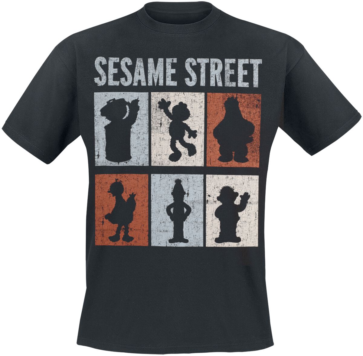 Sesamstraße T-Shirt – Sesamstraße – Street Characters – M bis XXL – für Männer – Größe XL – schwarz  – Lizenzierter Fanartikel