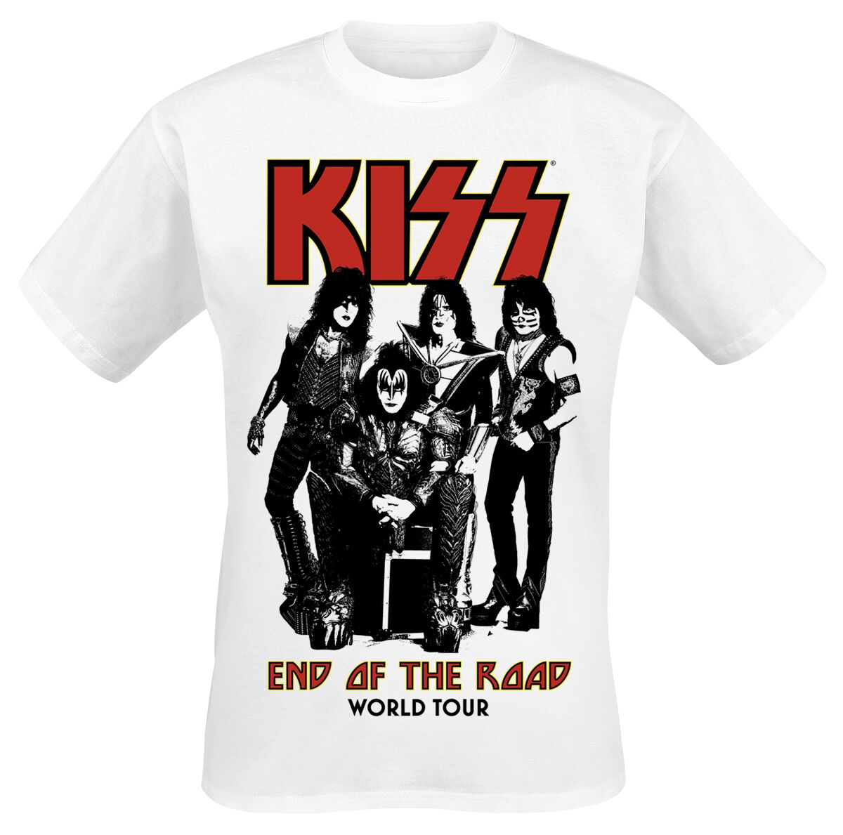Image of Kiss End Of The Road Band 2020 T-Shirt weiß