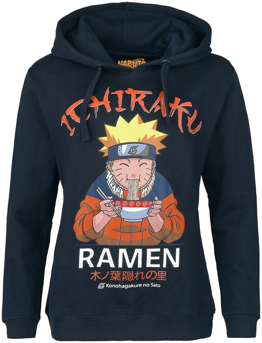 Sweat-shirt à capuche de Naruto - Ramen - L à XL - pour Femme - marine