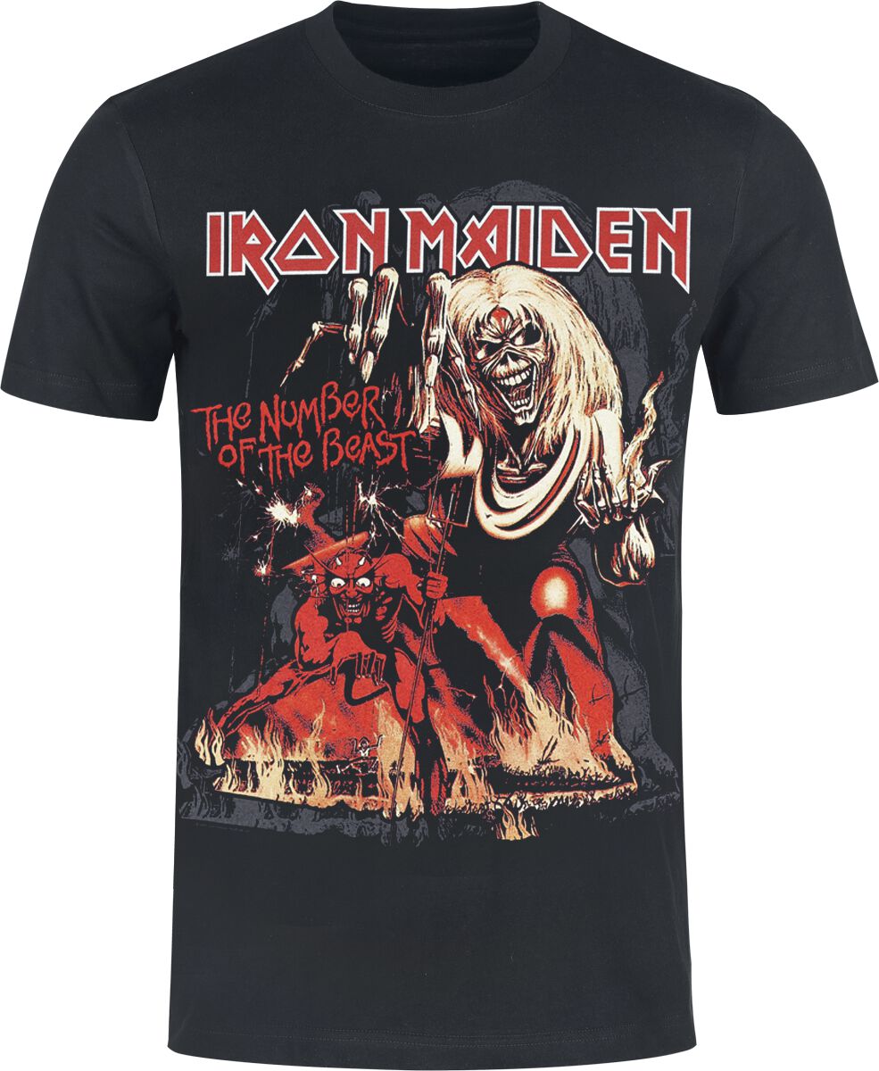 Iron Maiden T-Shirt - Number Of The Beast Graphic - S bis 5XL - für Männer - Größe 5XL - schwarz  - Lizenziertes Merchandise!