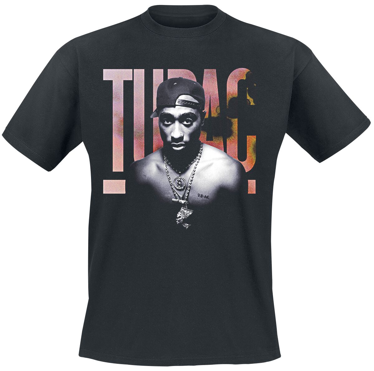 Pink Logo T-Shirt schwarz von Tupac Shakur