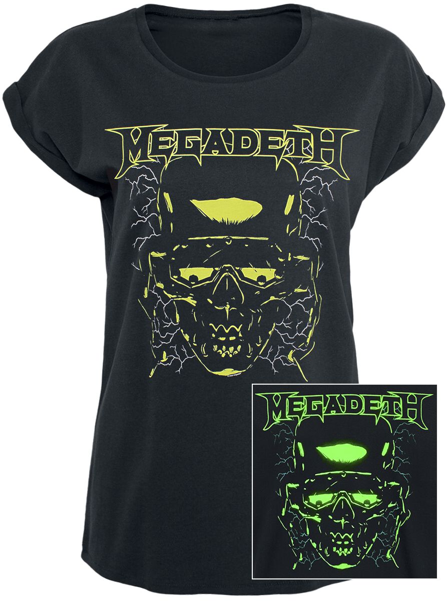 T-Shirt Manches courtes de Megadeth - Anniversary Tee GITD - S à 4XL - pour Femme - noir