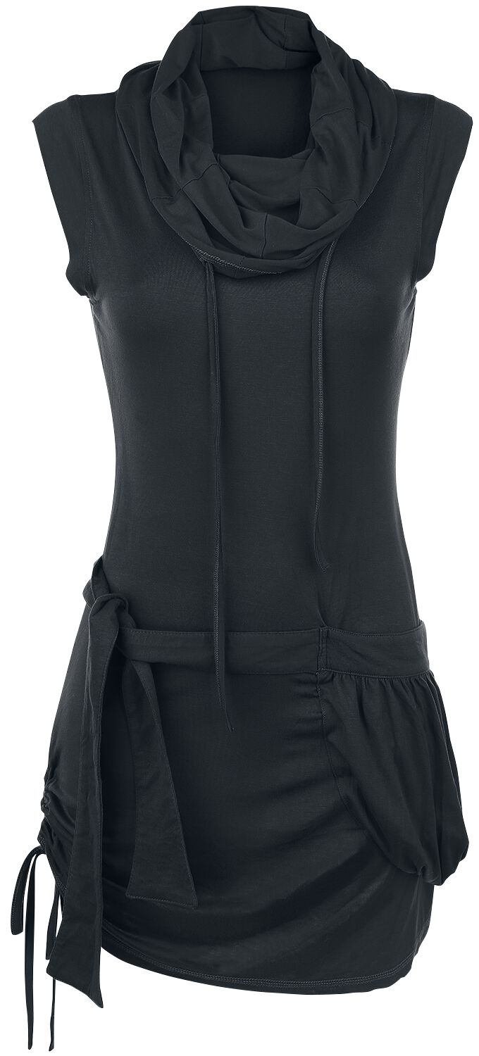 Kurzes Kleid für Damen  schwarz "High Neck Dress" von RED by EMP
