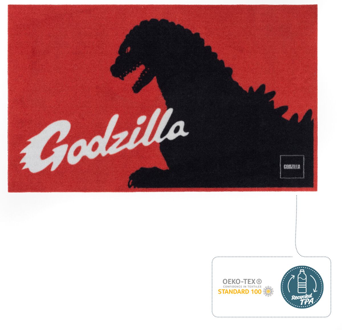 Paillasson de Godzilla - Silhouette - pour Unisexe - rouge