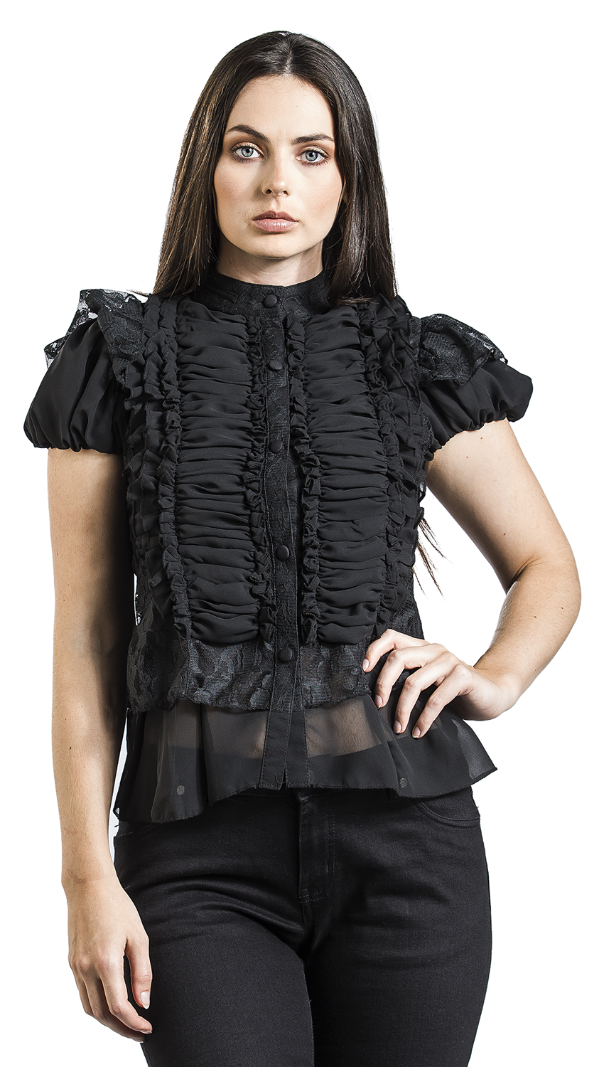 Burleska - Katie Victorian Shirt - Girls shirt - black image