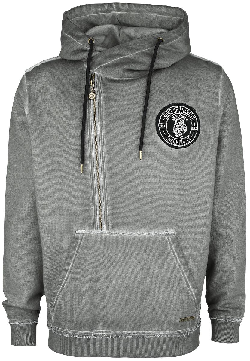 Sons Of Anarchy Charming California Hooded zip grey