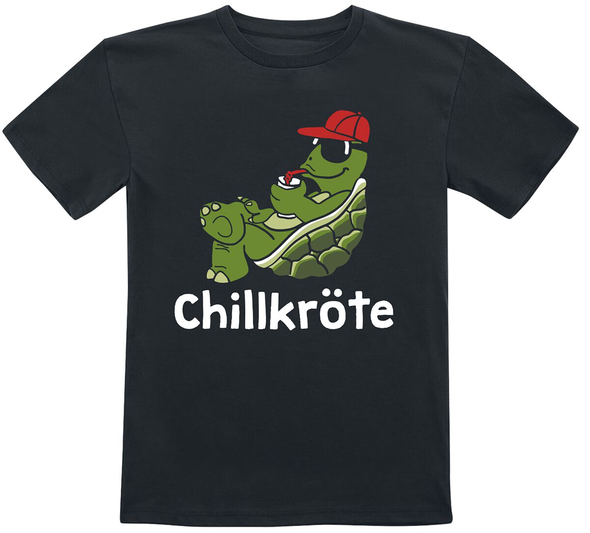 Tierisch T-Shirt – Chillkröte – 104 bis 140 – Größe 128 – schwarz