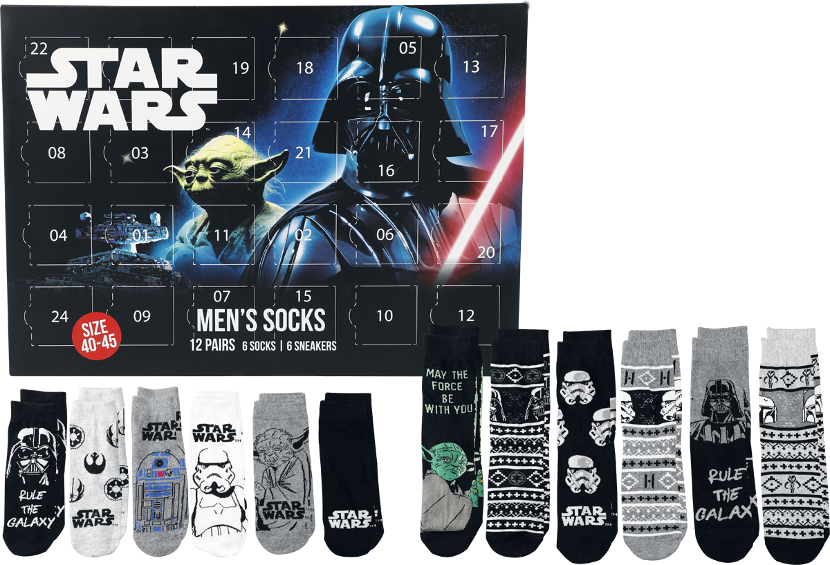Star Wars Disney Advent Calendar - Socks Advent Calendar - multicolour