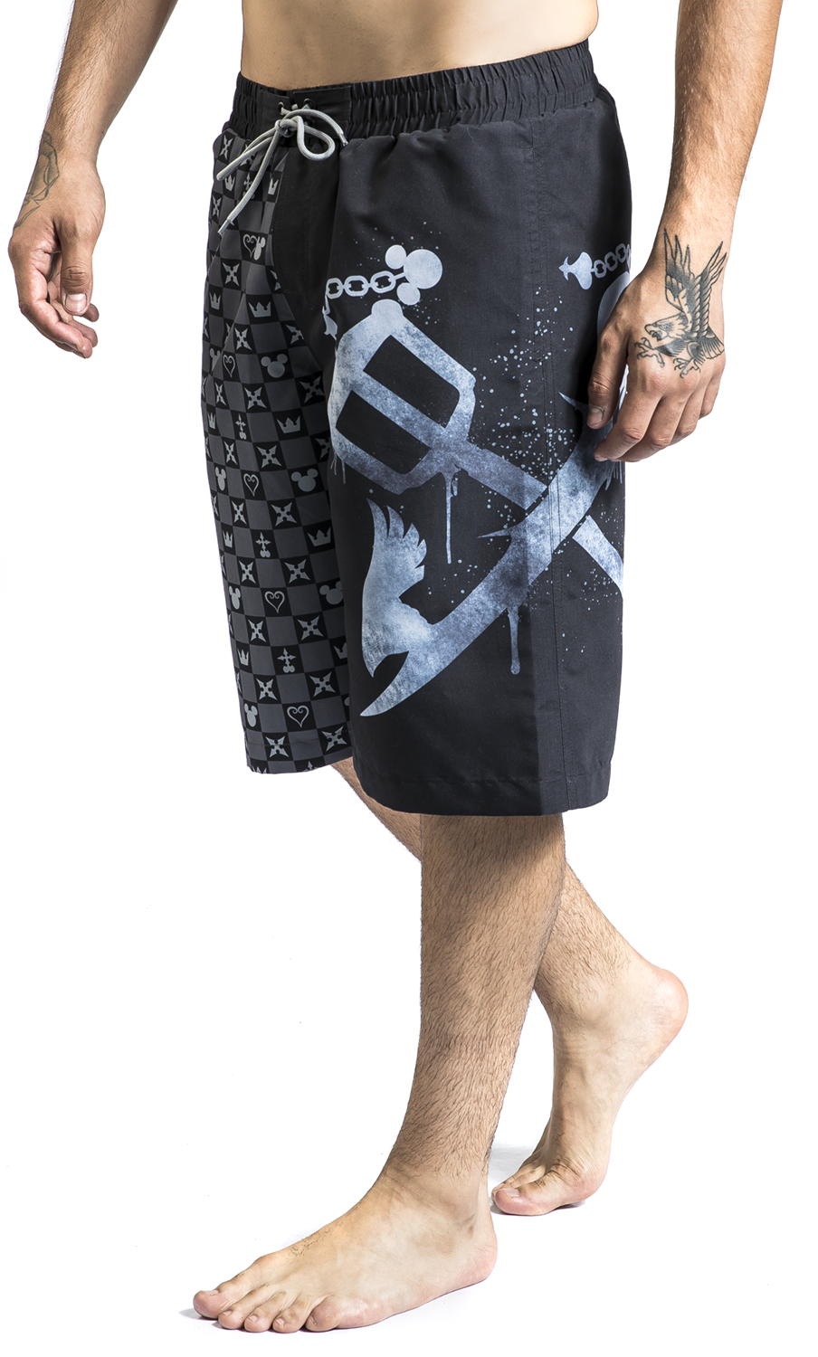 Kingdom Hearts Schlüsselschwerter Badeshort schwarz - 37.15% Rabatt