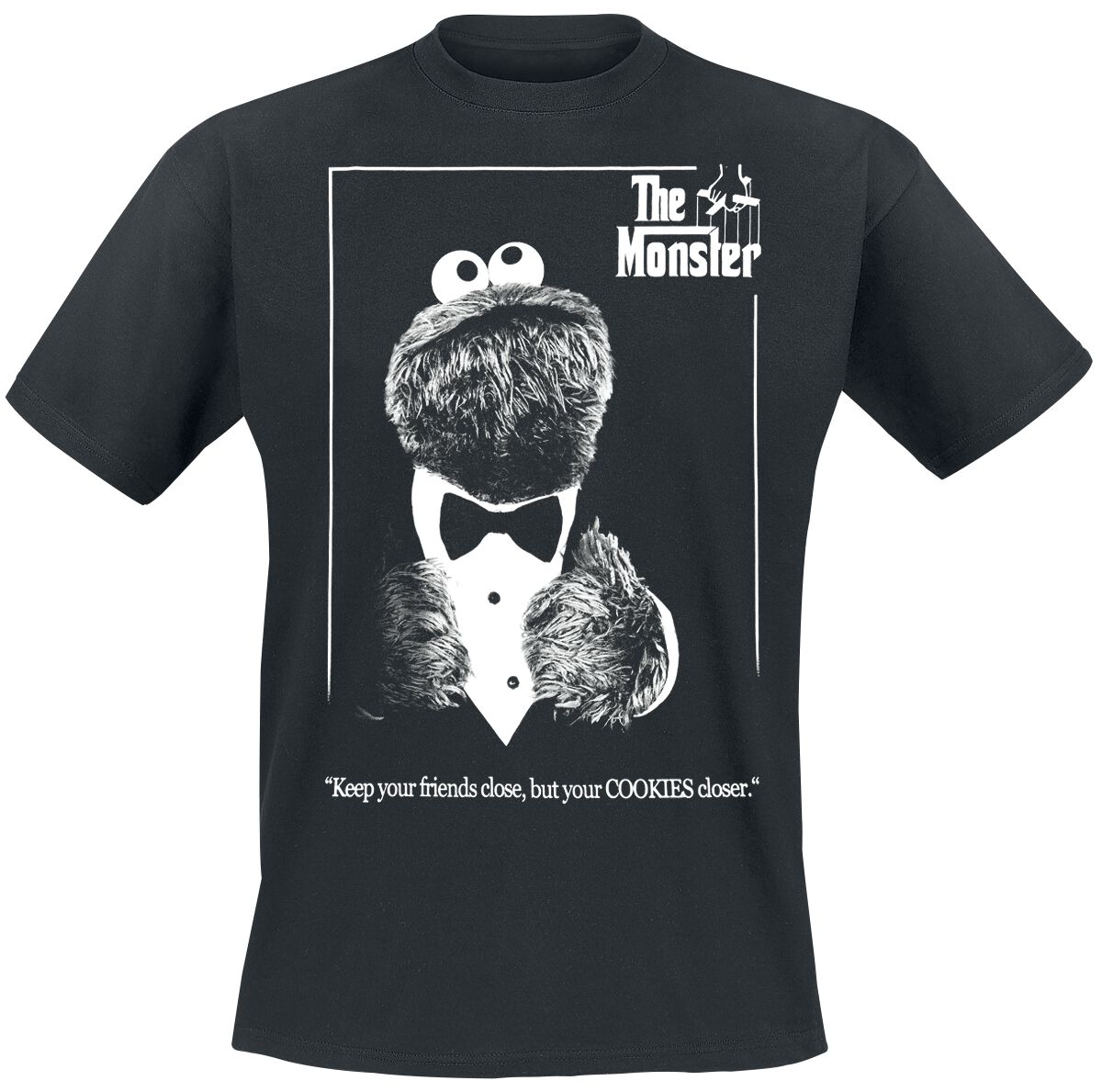 Sesamstraße The Cookie Monster T Shirt schwarz  - Onlineshop EMP