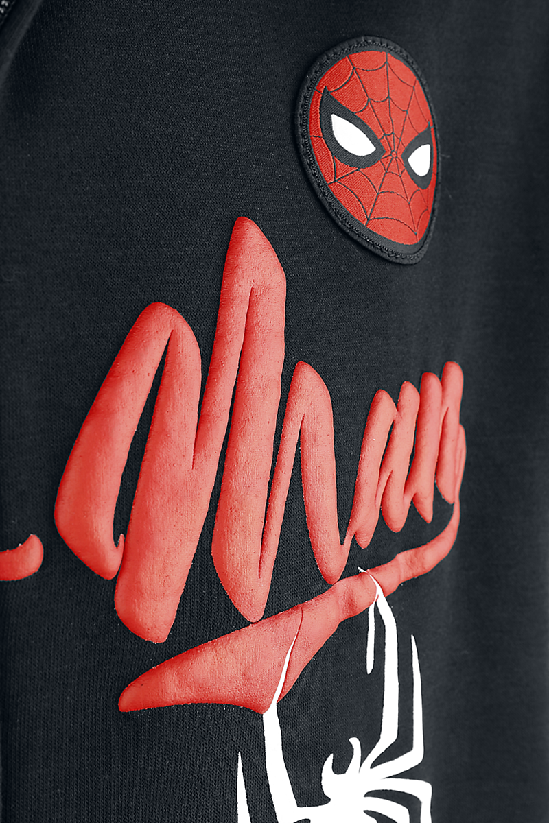 Spider-Man Spider-Logo Kapuzenjacke schwarz