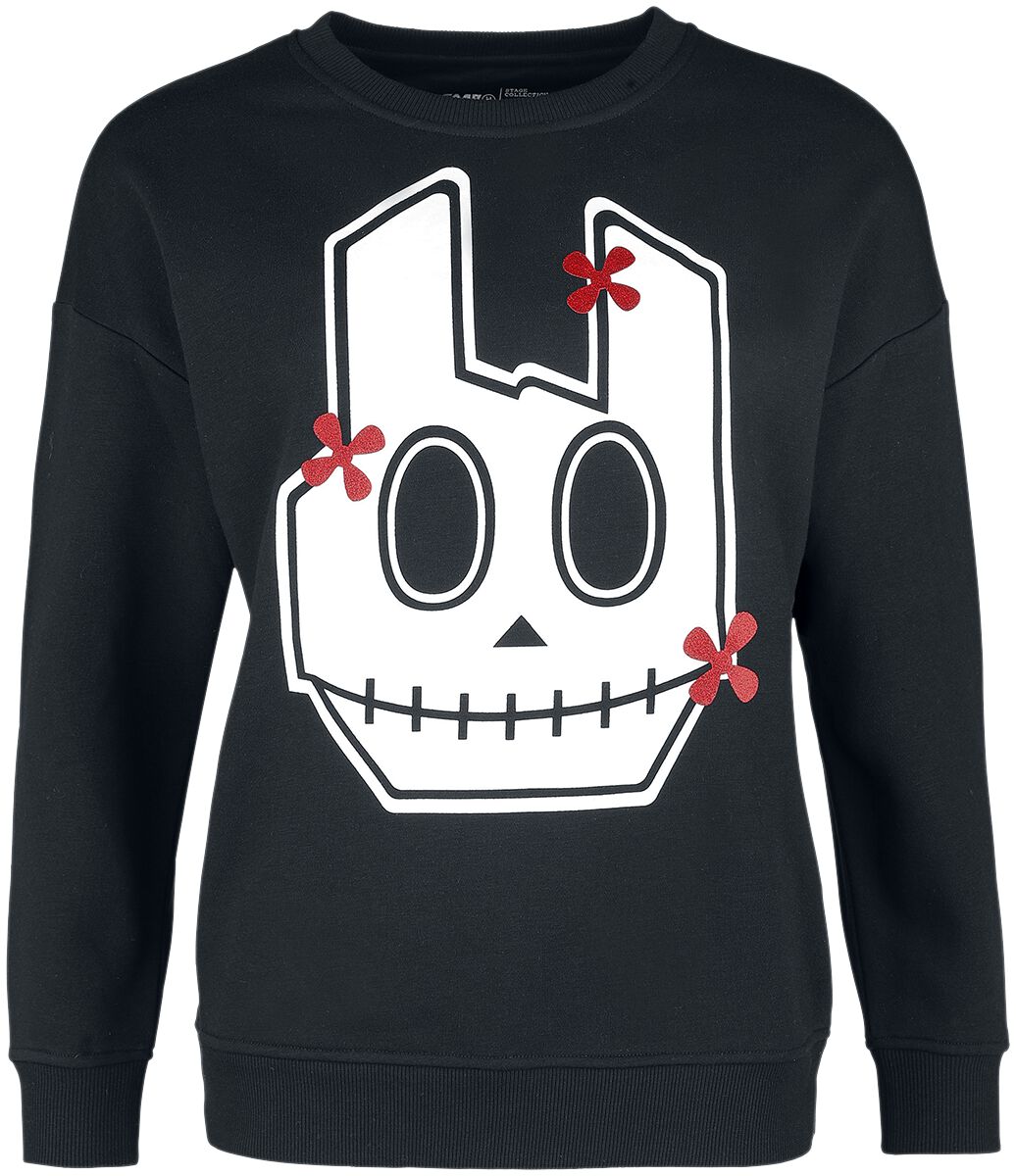 EMP Stage Collection Sweatshirt mit Totenkopf- Rockhand Sweatshirt schwarz in XS