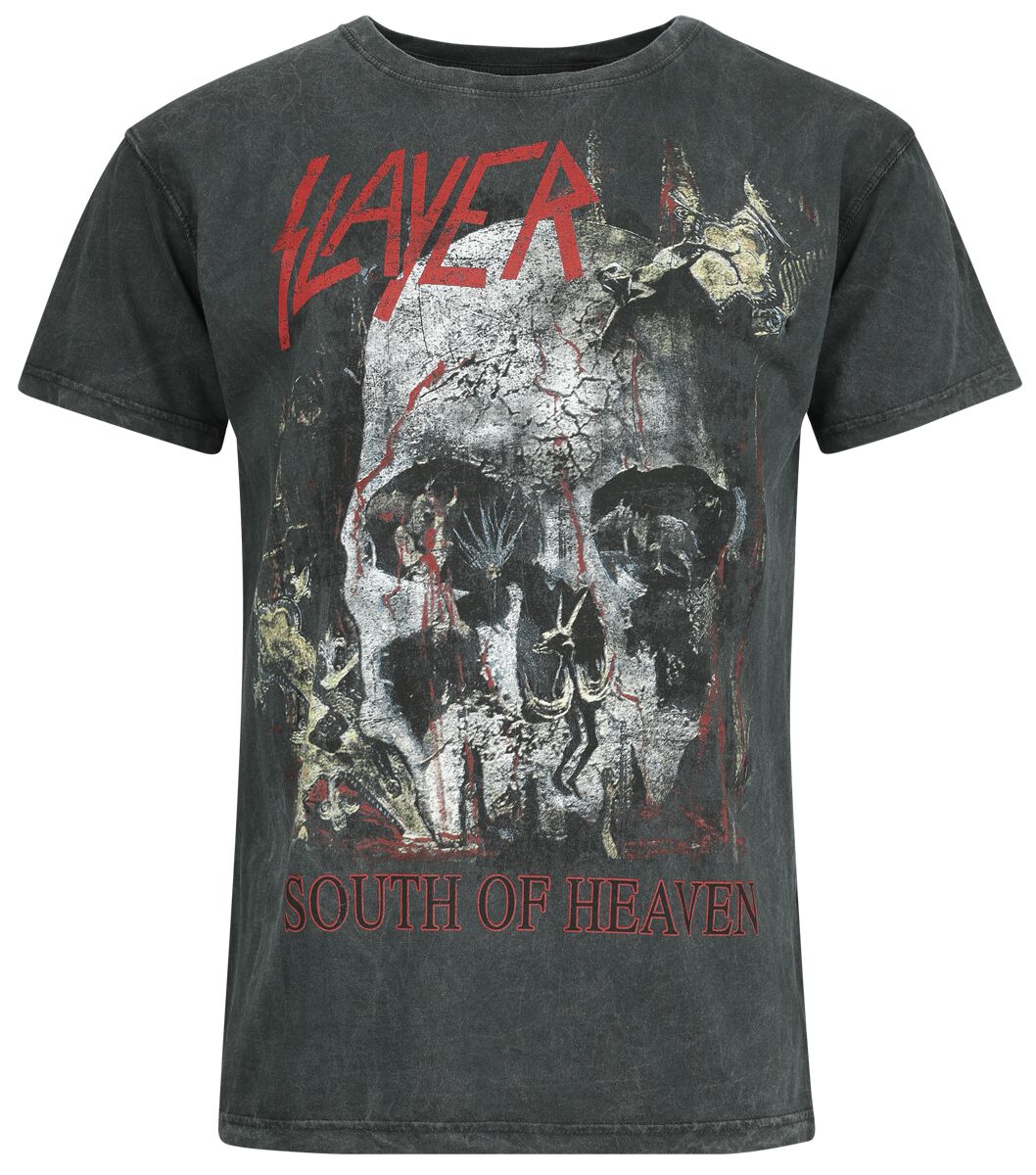 Levně Slayer South Of Heaven Tričko antracitová