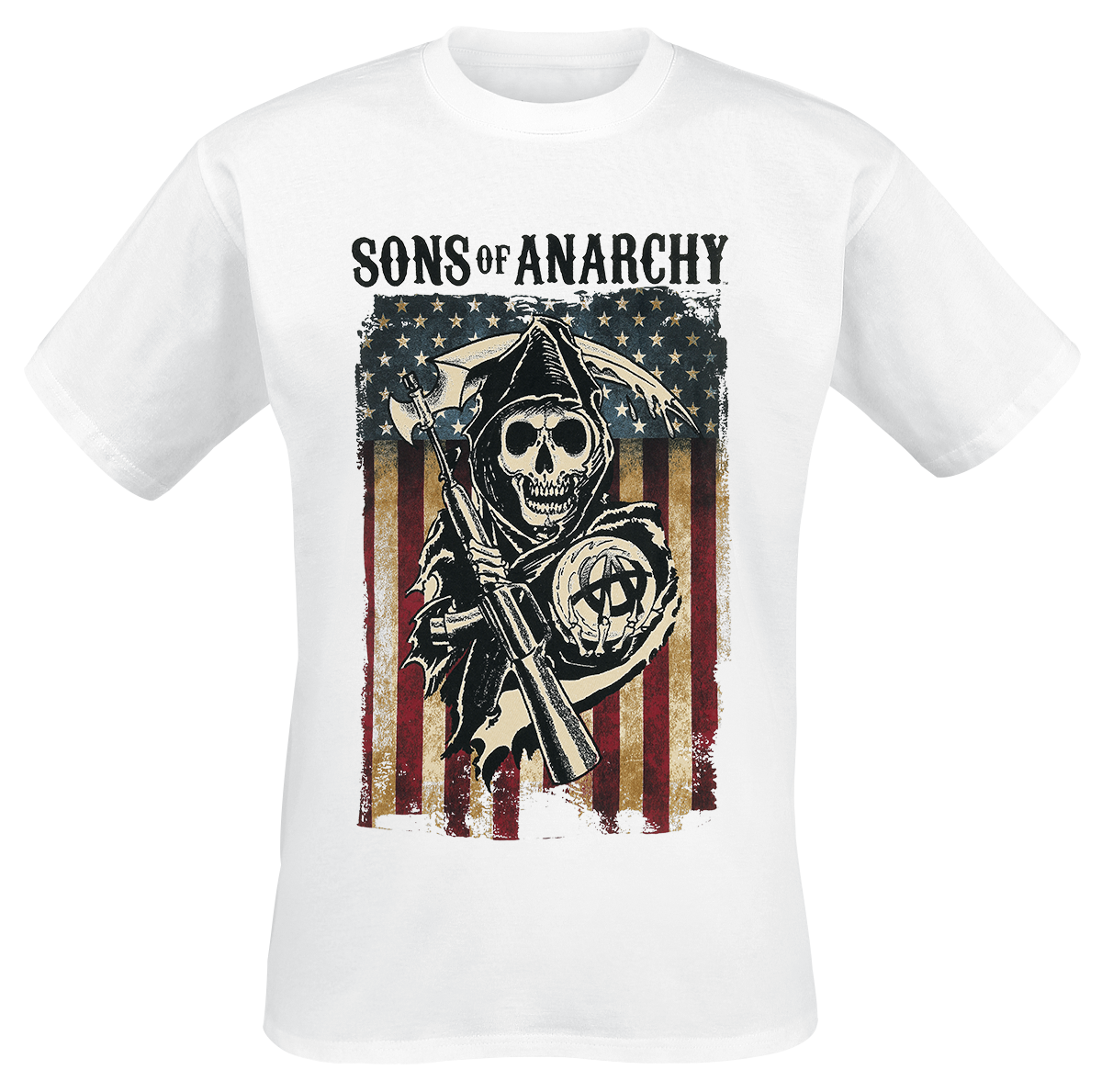 Sons Of Anarchy - Flag Logo - T-Shirt - white image