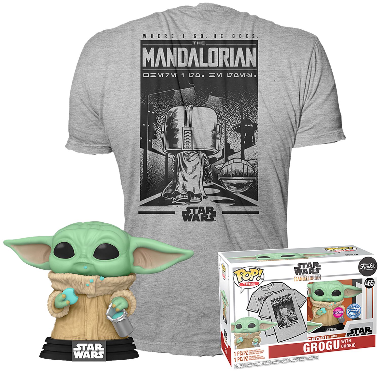 The Mandalorian Grogu with Cookie POP! & Tee Funko Pop! von Star Wars