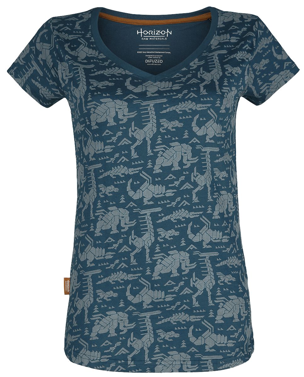 T-Shirt Manches courtes Gaming de Horizon - Forbidden West - Logo - M à XXL - pour Femme - bleu