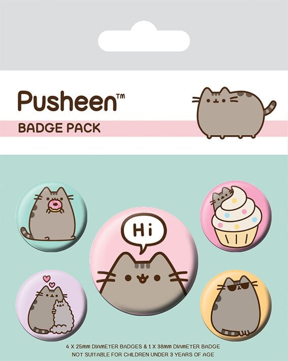 Pusheen Pusheen Says Hi Badge Set multicolour | Onesize