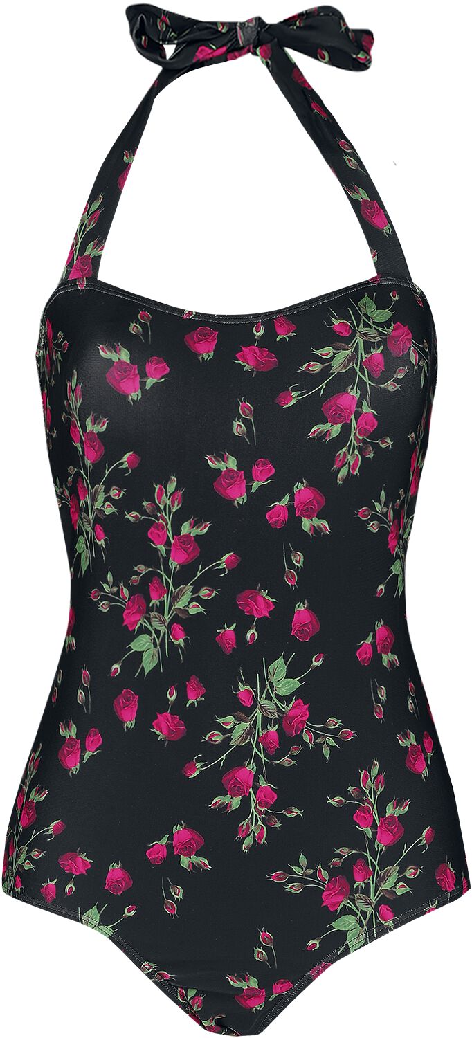 Pussy Deluxe Rockabilly Badeanzug Vintage Rose Swimsuit XS bis XXL für Damen Größe M multicolor  - Onlineshop EMP