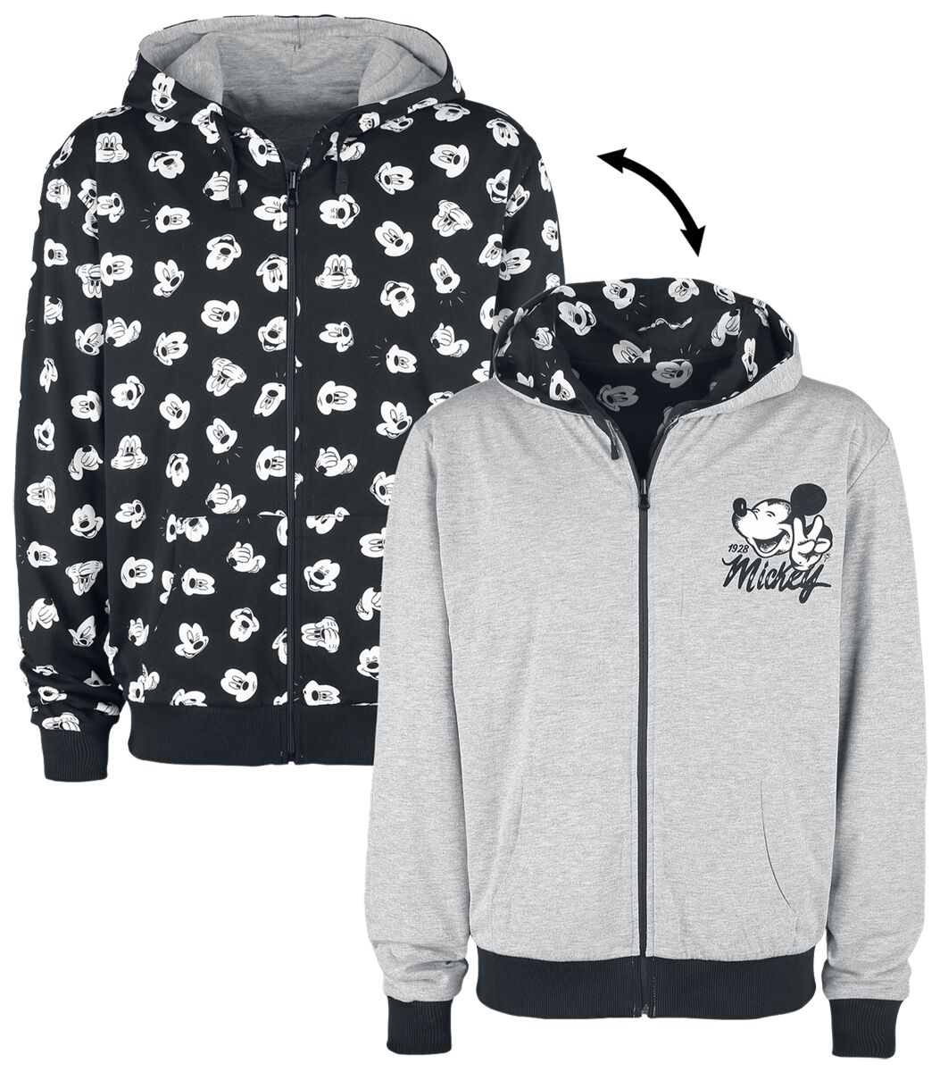 Mickey Mouse Victory Hooded zip grey black