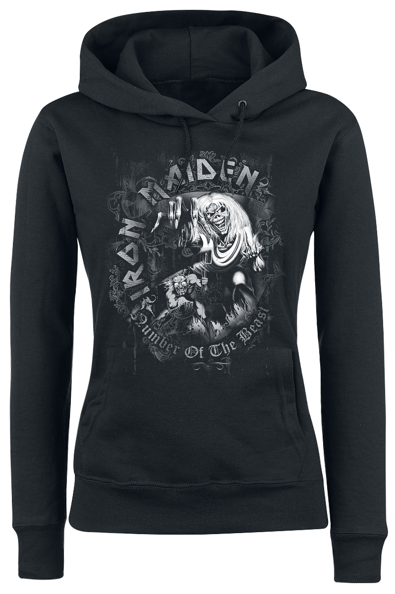 Felpa con cappuccio  di Iron Maiden - Number Of The Beast - Donna - nero
