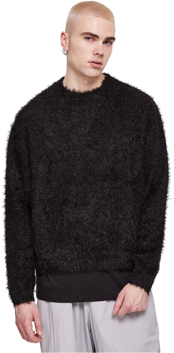 Urban Classics Strickpullover - Feather Sweater - S bis 4XL - für Männer - Größe L - schwarz