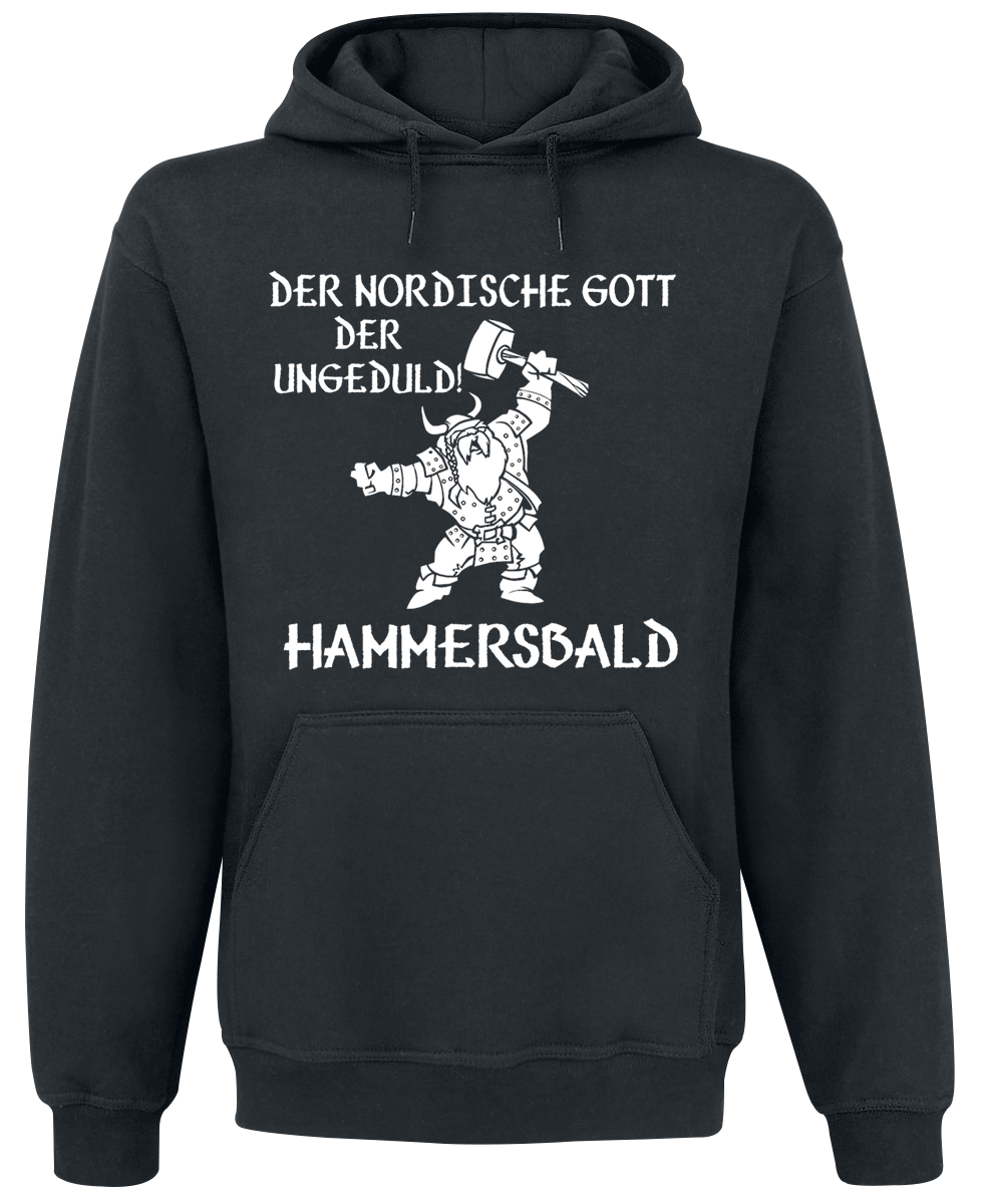 Der nordische Gott der Ungeduld! Hammersbald -  - Kapuzenpullover - schwarz - EMP Exklusiv!