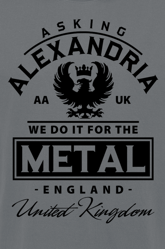 Asking Alexandria T-Shirt - Metal - S - für Männer - Größe S - grau  - Lizenziertes Merchandise!