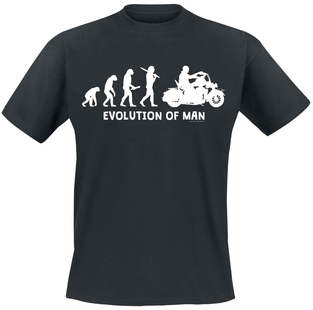 Image of T-Shirt Magliette Divertenti di Sprüche - Evolution Of Man - L a 3XL - Uomo - nero