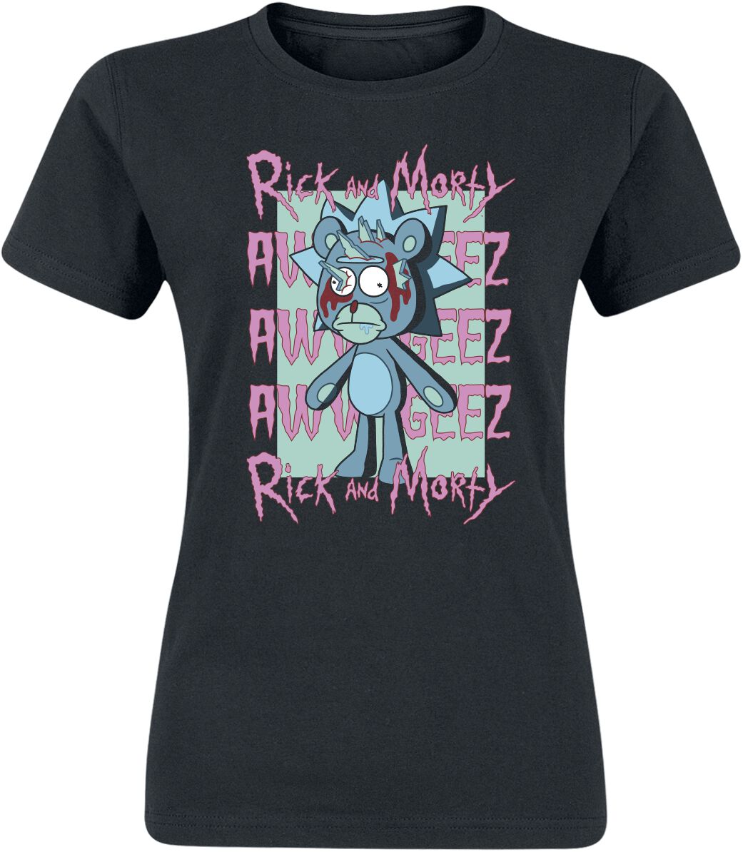 Rick And Morty Bear Repeat T-Shirt schwarz Rick And Morty Bear Repeat T-Shirt schwarz