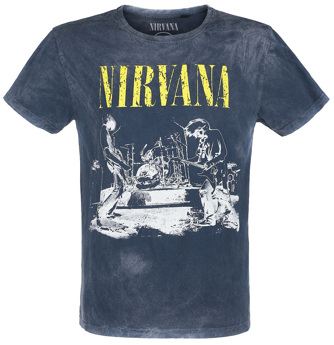 Nirvana T-Shirt - Stage - S bis 4XL - für Männer - Größe M - navy  - Lizenziertes Merchandise!