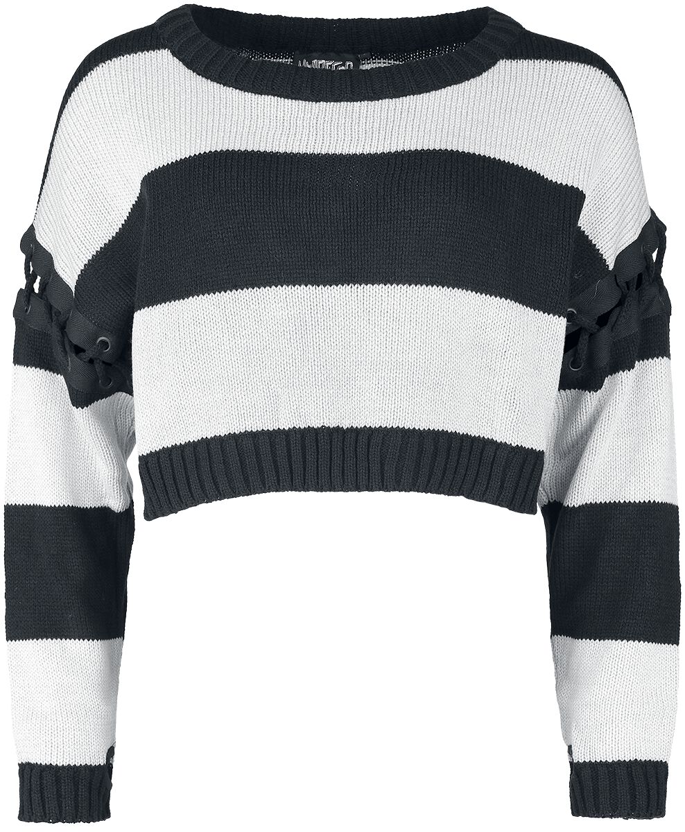 Heartless Hypnosis top Knit jumper black white