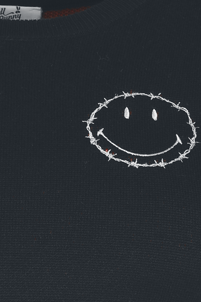 5057633339736 - Hell Bunny Dylan Top T-Shirt schwarz pink in S