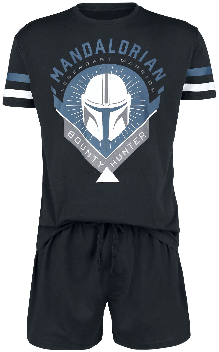 Star Wars Schlafanzug - The Mandalorian - Bounty Hunter - S bis 5XL - für Männer - Größe 5XL - schwarz  - EMP exklusives Merchandise!