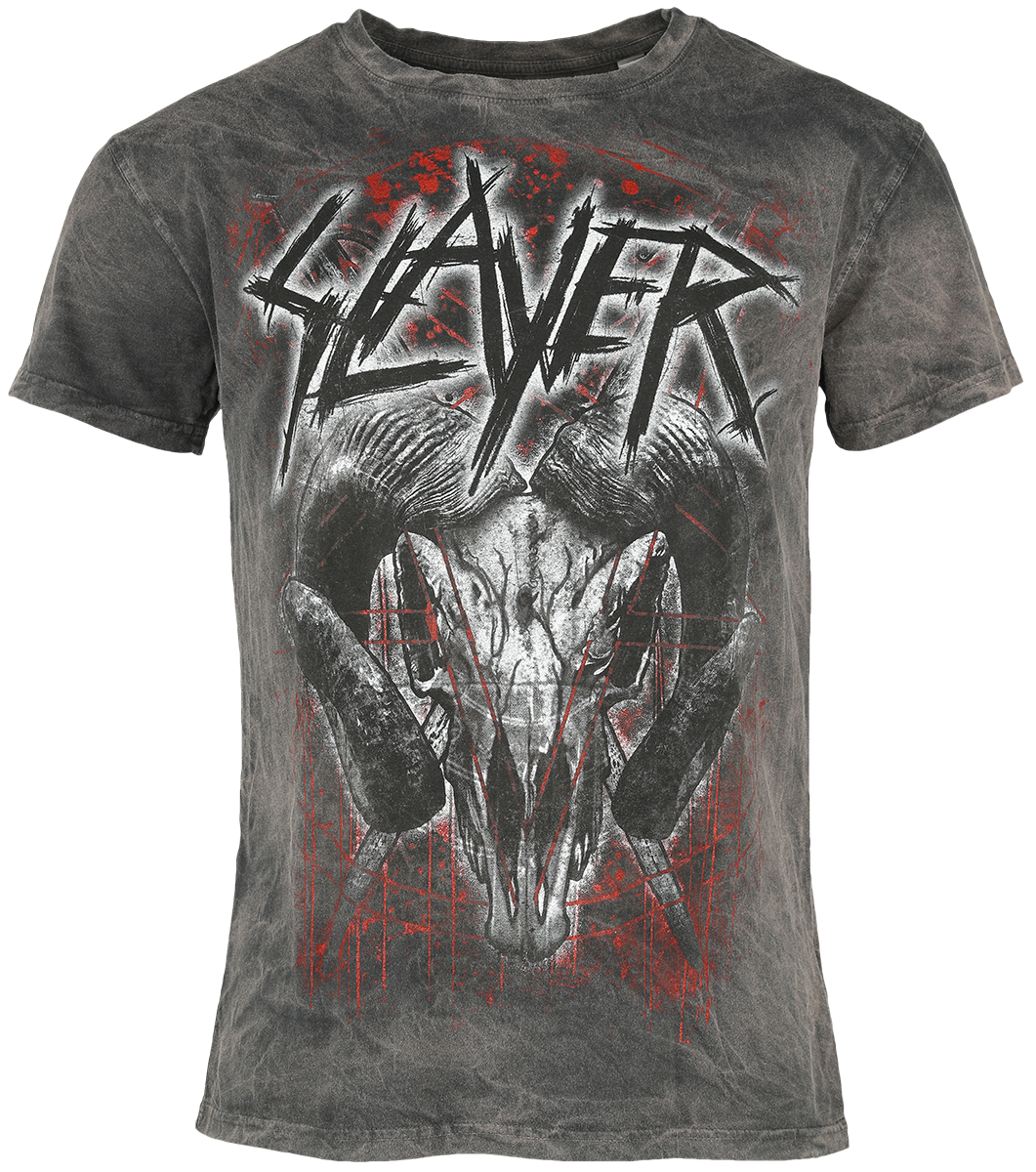 Slayer - Mongo Logo - T-Shirt - charcoal