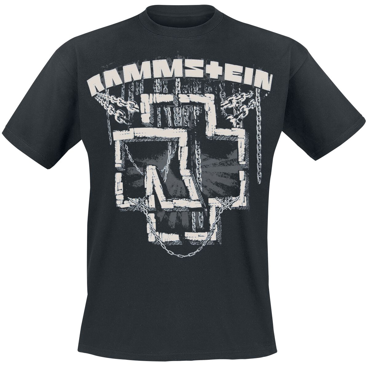 Rammstein T-Shirt - In Ketten - M bis 3XL - für Männer - Größe L - schwarz  - Lizenziertes Merchandise!