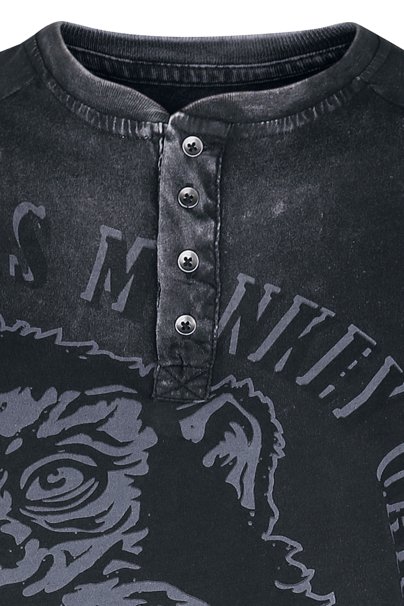 Gas Monkey Garage Washed Monkey Langarmshirt grau