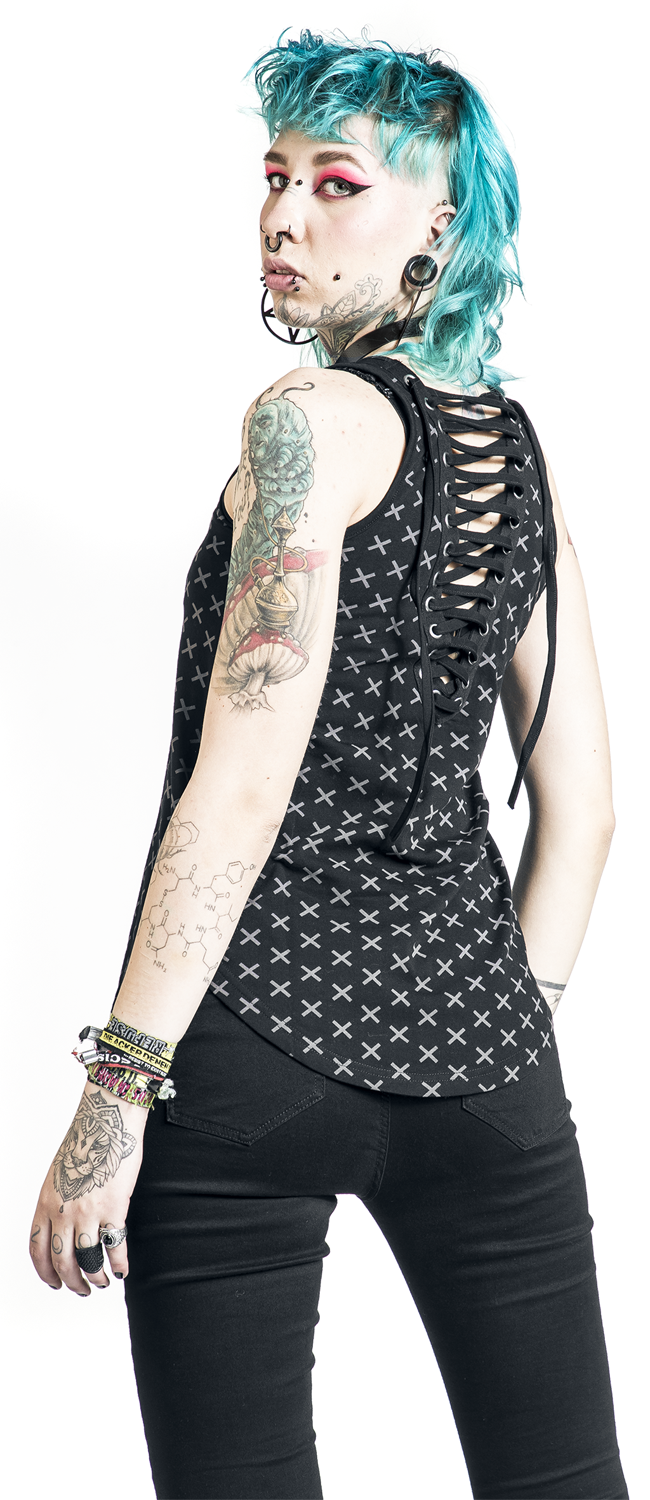 Black Blood by Gothicana Phat Kandi X Black Blood by Gothicana Tank- Top Top schwarz