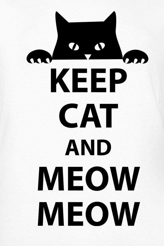 Tierisch Keep Cat And Meow Meow T-Shirt weiß