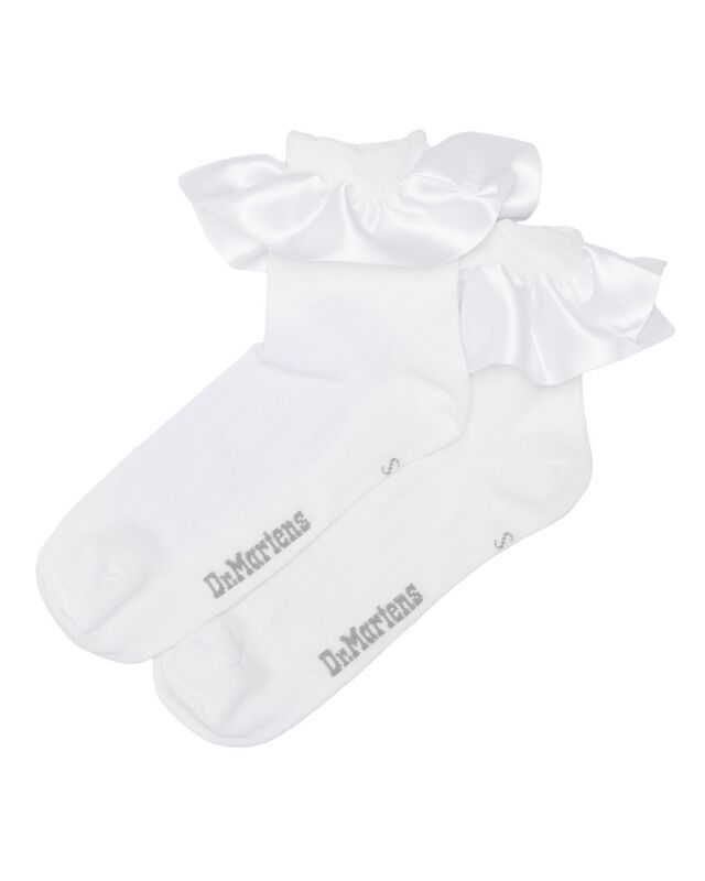 Calcetines  de Dr. Martens - Satin Frill Sock - Mujer - Blanco