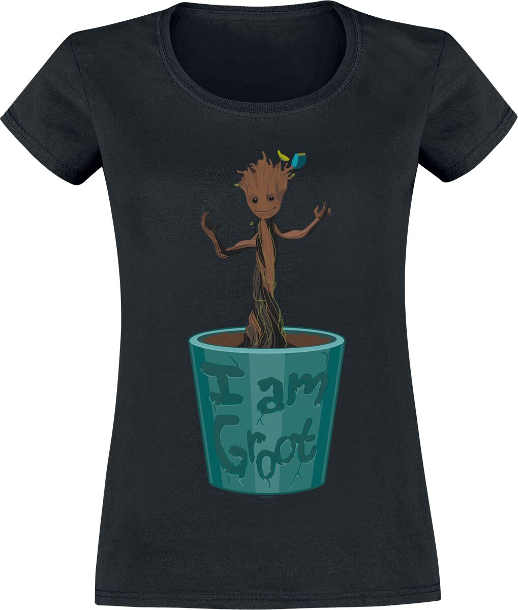 Guardians Of The Galaxy Groot Flower Pot T-Shirt schwarz