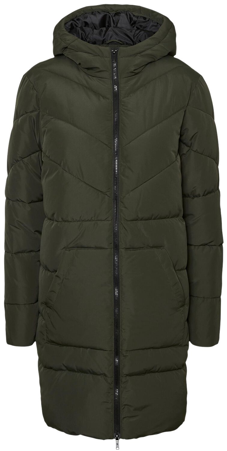 Noisy May Wintermantel - NMDalcon Long Jacket - XS bis XL - für Damen - Größe L - oliv