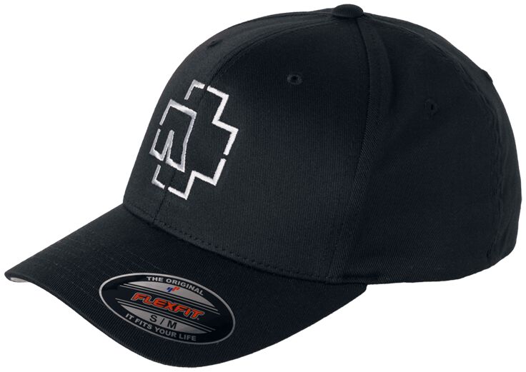 Rammstein Cap - Logo - Flexfit Cap - schwarz  - Lizenziertes Merchandise!